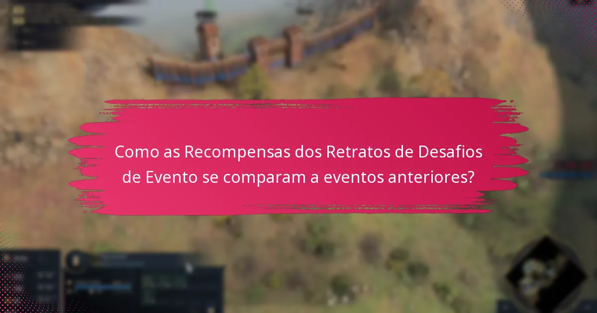 Quais são as condições de desbloqueio das Recompensas dos Retratos de Desafios de Evento?