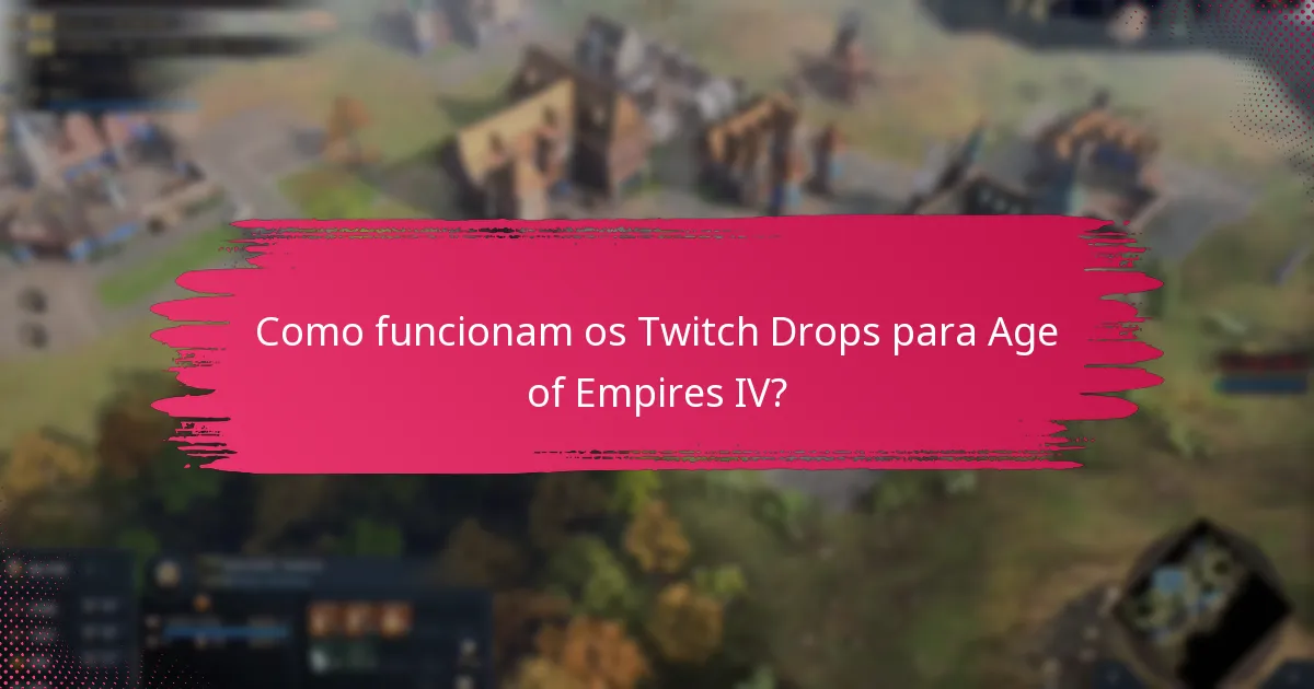 Como funcionam os Twitch Drops para Age of Empires IV?